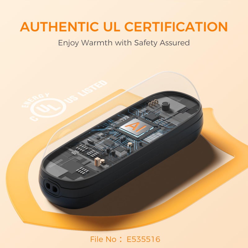 OCOOPA أوكوبا 2 في 1 دفّاءات يد مغناطيسية قابلة لإعادة الشحن، UT2s دفّاءات يد كهربائية صغيرة 2 عبوة، USB-C مقسّم، سخان جيب محمول قابل لإعادة الاستخدام، رينود، جولف، عيد الميلاد، هدايا تقنية للنساء والرجال - Image 5