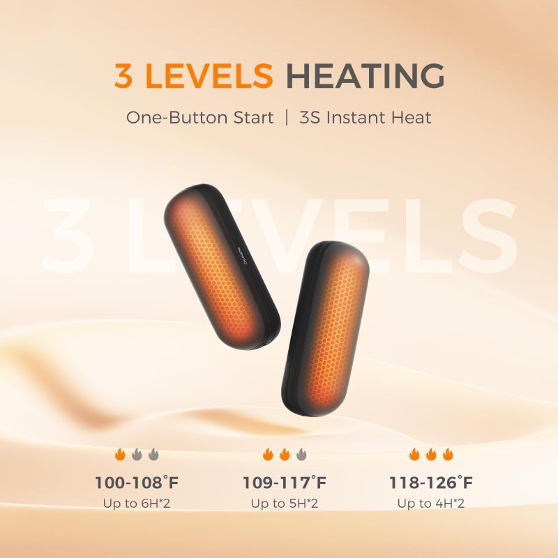 OCOOPA أوكوبا 2 في 1 دفّاءات يد مغناطيسية قابلة لإعادة الشحن، UT2s دفّاءات يد كهربائية صغيرة 2 عبوة، USB-C مقسّم، سخان جيب محمول قابل لإعادة الاستخدام، رينود، جولف، عيد الميلاد، هدايا تقنية للنساء والرجال - Image 4