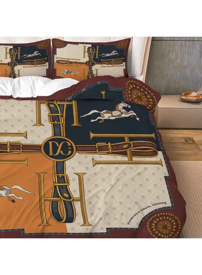 طقم غطاء لحاف 3 قطع، 1 لحاف + 2 أغطية وسادة (بدون حشوة) - Image 4