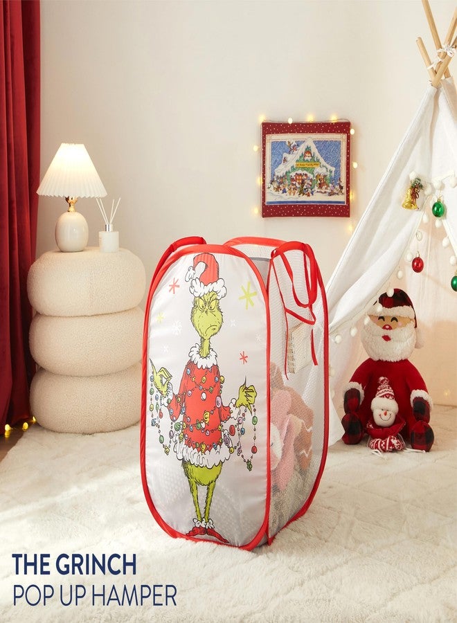 Idea Nuova Collapsible Laundry Basket, Lightweight Clothes Storage Organizer, Foldable Hamper for Bedroom & Playroom, Holiday Season Décor,Grinch Dr Seuss - Image 5