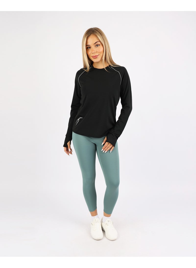 أتوم تيشيرت رياضي Atum Long Sleeve أسود - Image 3