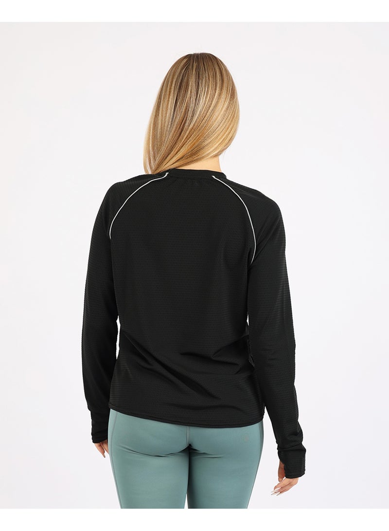 أتوم تيشيرت رياضي Atum Long Sleeve أسود - Image 2
