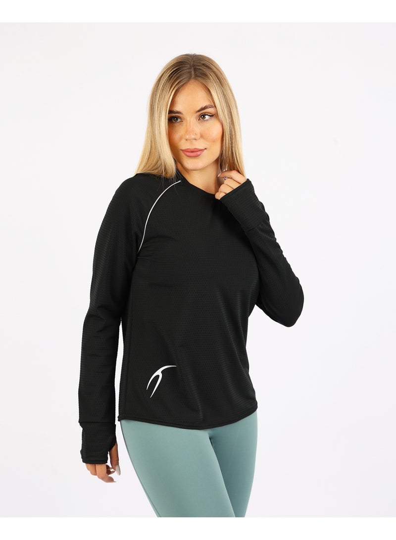 أتوم تيشيرت رياضي Atum Long Sleeve أسود - Image 5