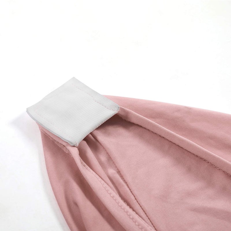 Peomeise 2PCS 6FT Spandex Table Cover Rectangular Stretch Spandex Tablecloth (Dusty Rose 6FT) - Image 5
