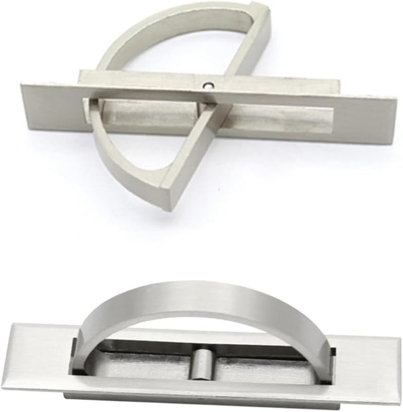 Sleek Silver Invisible Cabinet Handle Pulls For Wardrobe Drawer And Door - Image 2