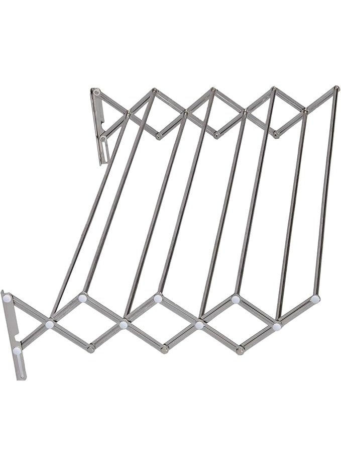 Dry your clothes quickly and conveniently with this 5-line stainless steel drying rack, 60 cm long, sturdy and modern design. - Image 1