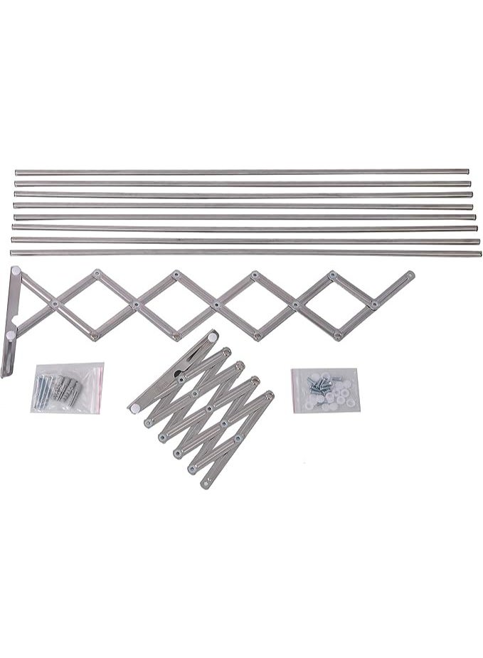 Dry your clothes quickly and conveniently with this 5-line stainless steel drying rack, 60 cm long, sturdy and modern design. - Image 4