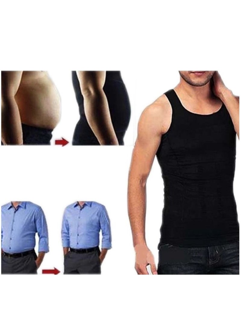 SLIM'N LIFT - Sauna Vest Compression Slimming Vest Underwear Buster Belly Fat Body Shaping Clothes Slim Corset Men Black - Image 1