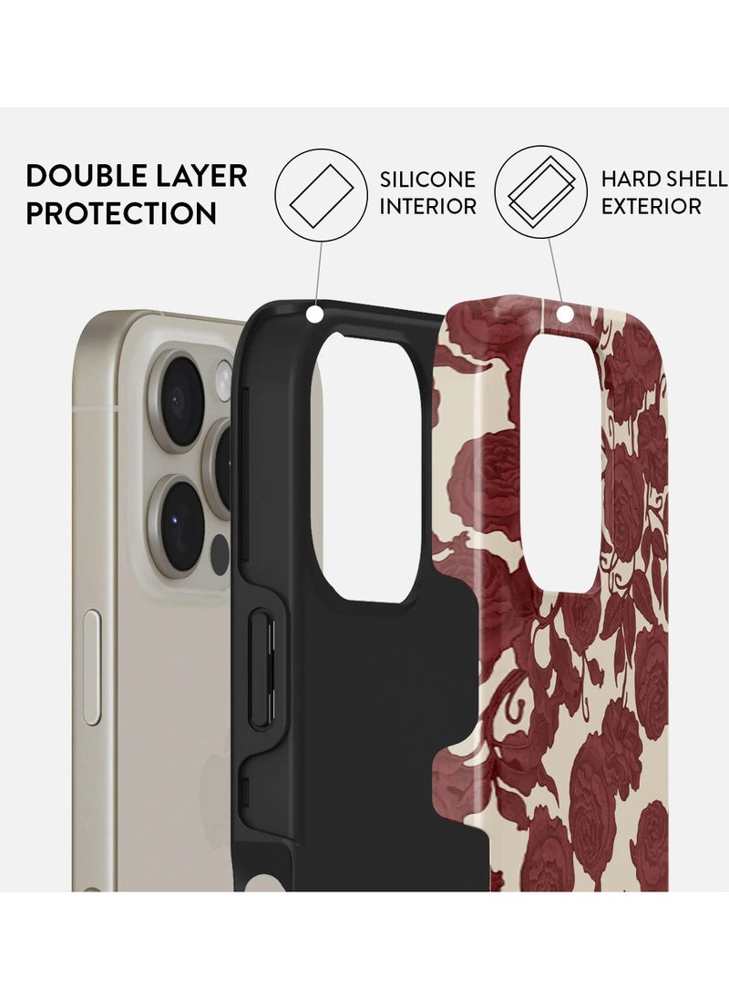 BURGA - iPhone 16 Pro Max Case, 2 Piece Hard Shell + TPU Interior, Shock Absorption, All Port Accessible, Raised Bezel For Screen & Camera Protection, Never Fading HQ Print, Tease Me - Image 1