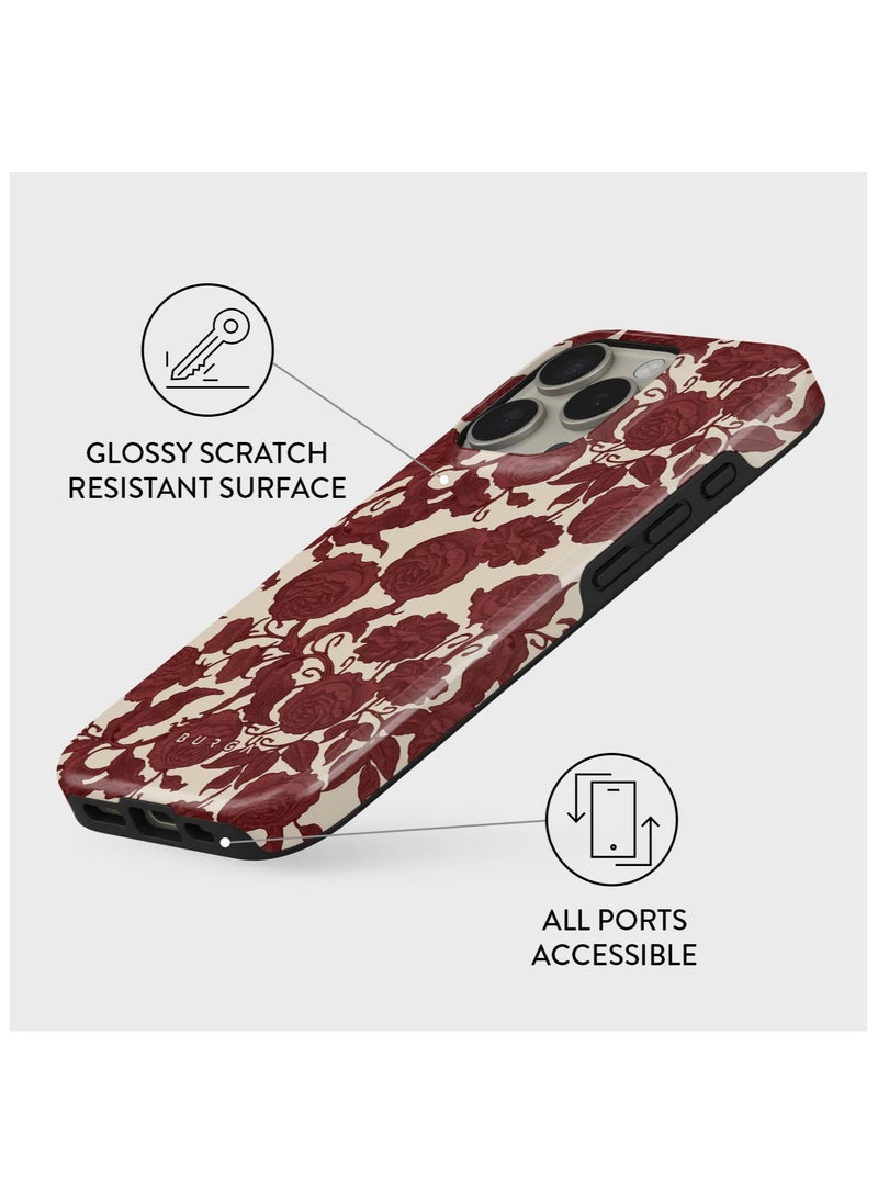 BURGA - iPhone 16 Pro Max Case, 2 Piece Hard Shell + TPU Interior, Shock Absorption, All Port Accessible, Raised Bezel For Screen & Camera Protection, Never Fading HQ Print, Tease Me - Image 1