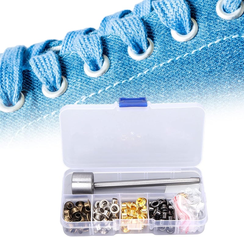 Grommets 4.5mm Plated Copper Metal Kit, 120 Pcs with 3 Mounting Tools, Multi - Color Storage Box - Easy Installation, Durable Rust - Material, Ideal for Clothing - Image 2
