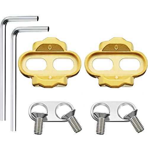 Mudder 2 Pcs Bike Cleats and 2 Pcs Hexagonal Wrench Bike Pedals SPD Cleats for Eggbeater, Candy, Smarty, Mallet Pedals, Cycling Shoes - Image 2
