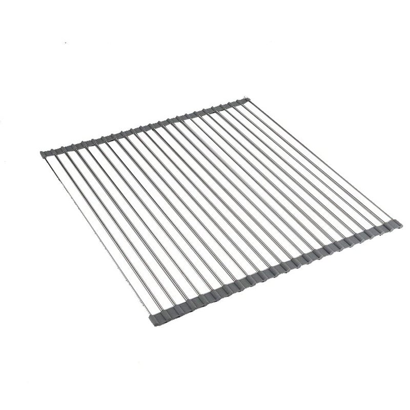 Ahyuan Roll up Dish Drying Rack Over The Sink Kitchen Roll up Sink Drying Rack Portable Dish Drainer Foldable Dish Drying Rack Warm Gray 205X169