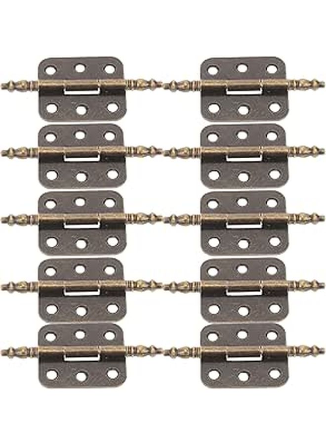 Vintage 6 Hole Iron Cabinet Door Hinges Antique Copper Finish for Jewelry Box - Image 1