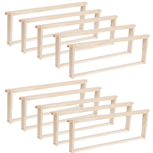 HiveSweet Deep Frames Langstroth Size Deep Brood Beehive Frames with 65 Spikes Suitable for Beekeeping (10 Pack) - Image 1