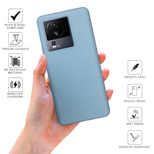 SPRIG Compatible with iQOO NEO 7 PRO Premium SilkTone Back Cover Drop Tested Shock Proof Mobile Case for Men, Women, Boys and Girls with Camera Protection (Light Blue) - Image 2