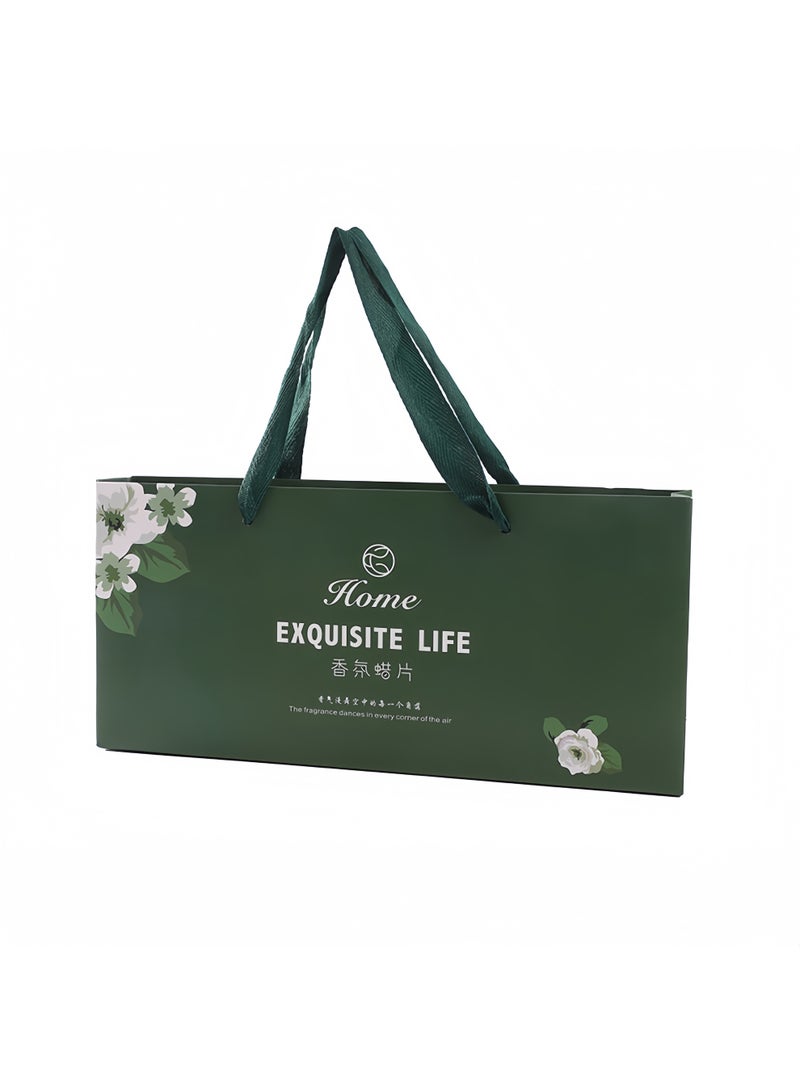 Soy Wax Scented Melts Gift Set for Home, Wardrobe & Shoe Cabinet, Long-Lasting Fragrance, Odor Eliminator, Flameless Aromatherapy, Birthday Gift with Red Pine Cone-Lemongrass, Yellow Embroidered Leaf-Jasmine, Pink Embroidered Leaf-Amber Oud - Image 3