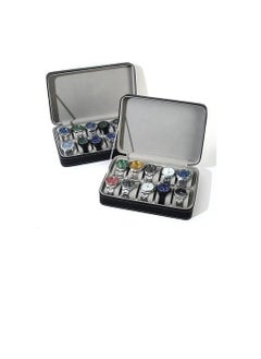 Generic Watch Box Portable Travel Zipper Case Collector Storage Jewelry Storage Box(Black)-PU Leather 12 Slot  - Image 3