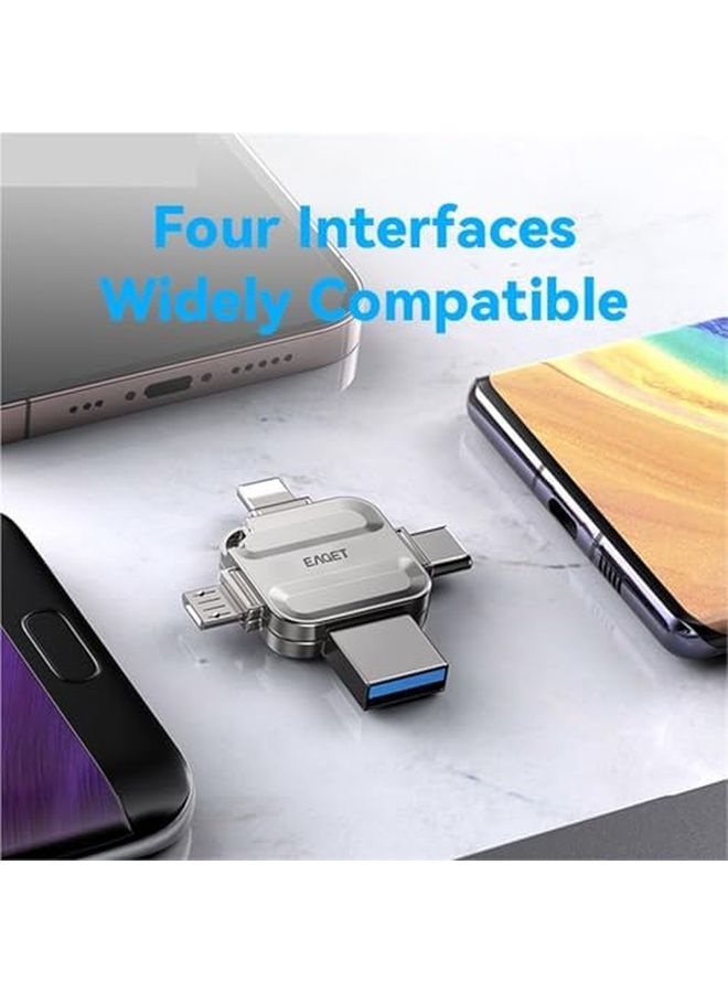128GB 4 In 1 USB Flash Drive Type C Micro B Lightning OTG Pendrive For Phone PC Laptop - Image 4