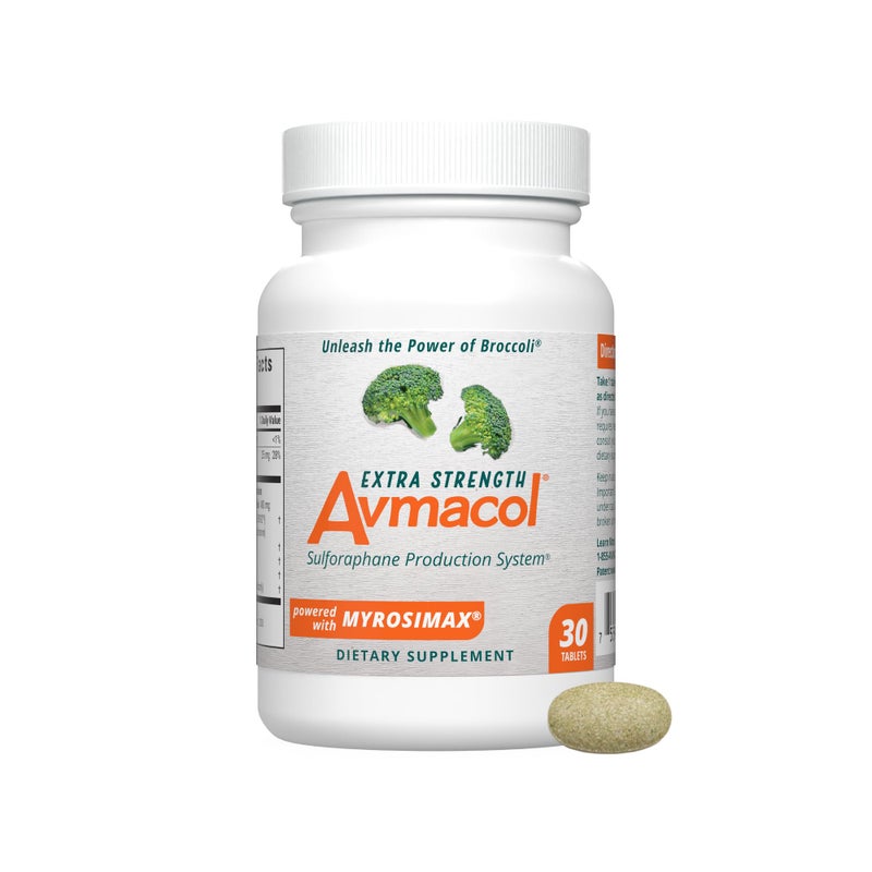 Nutramax Laboratories Avmacol Extra Strength SulforaphaneProducing Supplement for Detoxification Antioxidant Support Immune Health Adults Children Moringa 30 Tablets
