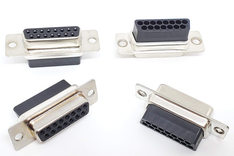 Pc Accessories - Connectors Pro DB15 Female D-Sub Crimp Type Connector, 10 Pcs PK No Pin - Image 1