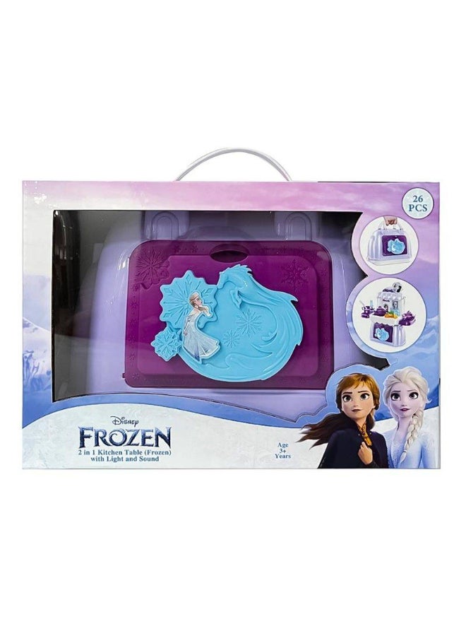 Disney طقم طاولة مطبخ ضوء وصوت من ديزني فروزن 2 في 1 (26 قطعة) - Image 1
