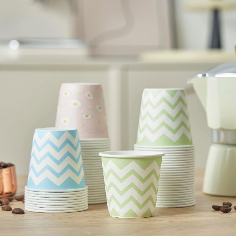 Tamone 600 Pack 3 oz Paper Cups, Small Bathroom Cups, Disposable Cups, Mini Paper Cups Daisy Design Pink, Blue, Mouthwash Cups for Party, Picnic, BBQ, Travel, Home and Event - Image 5