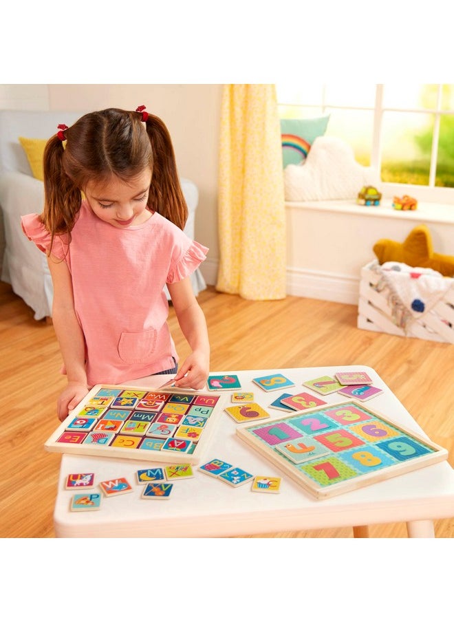 بي. تويز ألعاب ب. - Puzzle Pals - ألغاز خشبية مغناطيسية - ألغاز أبجدية وألغاز أرقام - ألغاز مزدوجة الجوانب وألواح طباشير - ألعاب تعليمية للأطفال من سن 3 سنوات فما فوق  - Image 2