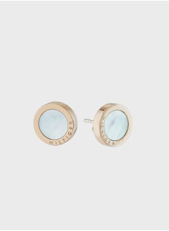 Ionic Plated Carnation Gold Steel & Mop Earrings