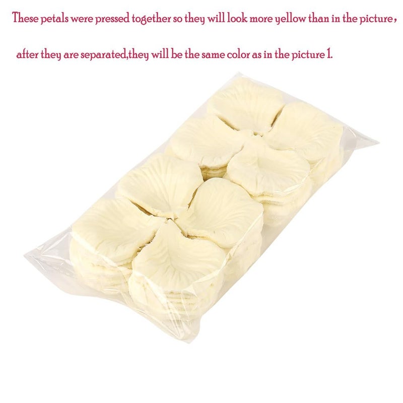 CODE FLORIST 2200 PCS Silk Flower Rose Petals for Wedding Decorations (Ivory) - Image 2
