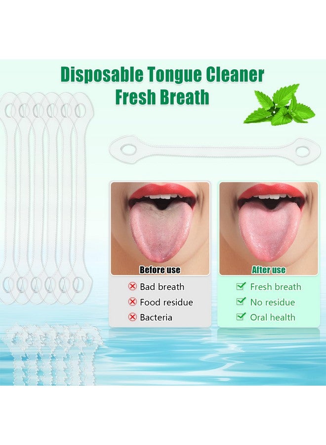 Phoncoo 25 Count Disposable Tongue Scraper, Plastic Tongue Cleaner For Adults And Kids, Tongue Scrubber For Oral Care, Promote Fresh Breath - Image 2