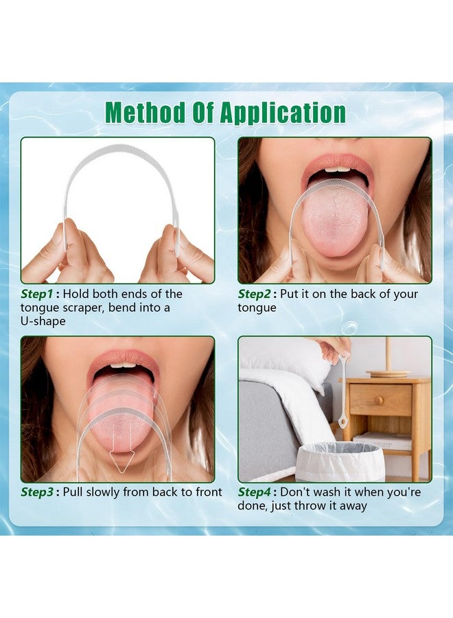 Phoncoo 25 Count Disposable Tongue Scraper, Plastic Tongue Cleaner For Adults And Kids, Tongue Scrubber For Oral Care, Promote Fresh Breath - Image 3