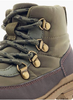 JUNIORS Boys Panelled Ankle Boots with Zip Closure and Pull Tabs  - Image 4