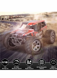 Y&D Remote Control Car, RC Cars Truck, 2.4GHZ 1:18 Fast Racing Monster Off Road Radio for Boys with 4 Batteries Kids Teens Adults Toys  - Image 3