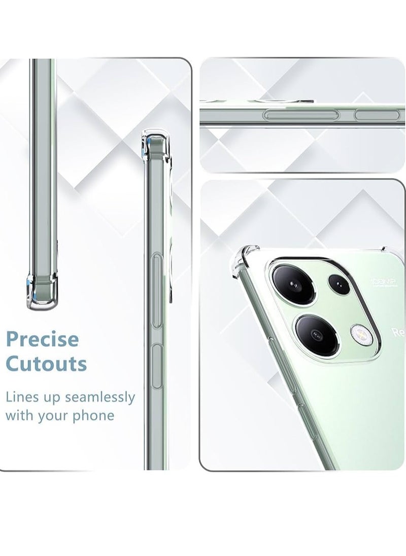 Generic - Clear Silicone Case for Oppo Reno13 5G / Oppo Reno13 5G with Shockproof Protective Corners, Thin Soft Transparent Protective Flexible TPU Transparent Mobile Phone Case Scratch-Resistant Case - Image 1