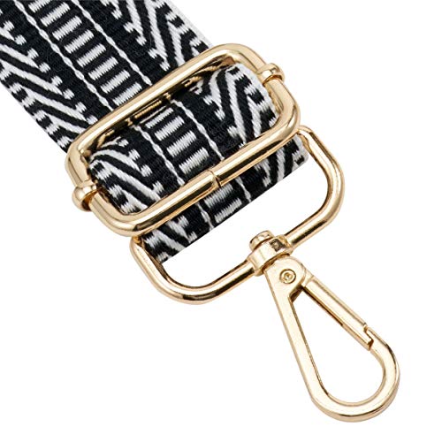 ZOOEASS Wide Shoulder Strap Adjustable Replacement Belt Guitar Style Crossbody Bag Handbag Strap Multicolor Canvas Straps(Wide:1.4in) (Color6) - Image 3