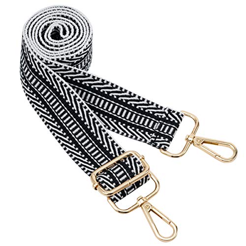 ZOOEASS Wide Shoulder Strap Adjustable Replacement Belt Guitar Style Crossbody Bag Handbag Strap Multicolor Canvas Straps(Wide:1.4in) (Color6) - Image 1