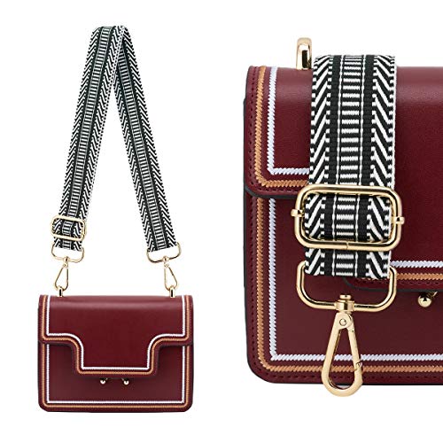 ZOOEASS Wide Shoulder Strap Adjustable Replacement Belt Guitar Style Crossbody Bag Handbag Strap Multicolor Canvas Straps(Wide:1.4in) (Color6) - Image 4