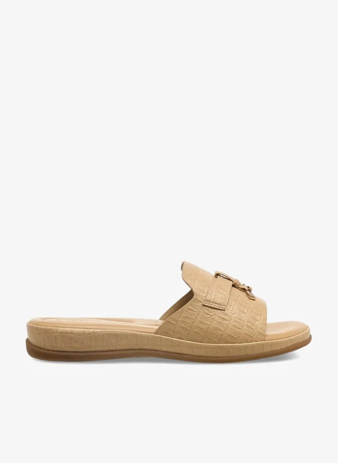 Women Textured Slide Sandals