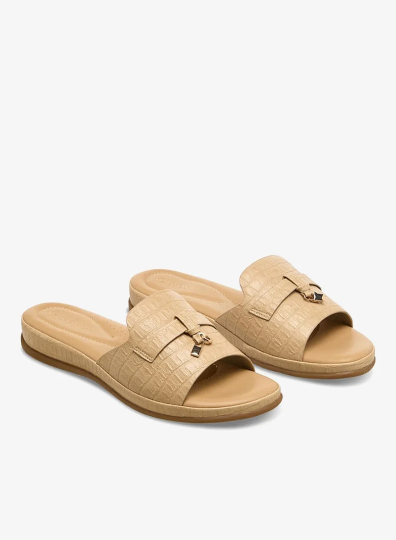 Le Confort  Women Textured Slide Sandals for Women | Best Price UAE