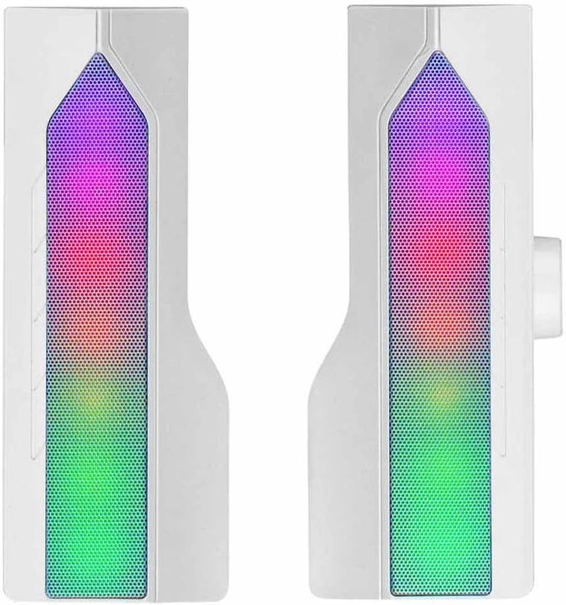مارس_جيمنج Mars Gaming MSDUOW، شريط صوت + مكبرات صوت ألعاب 2.0، RGB Mesh، بلوتوث 5.0 وجاك، صوت DSP بقوة 15 واط، أبيض - Image 2