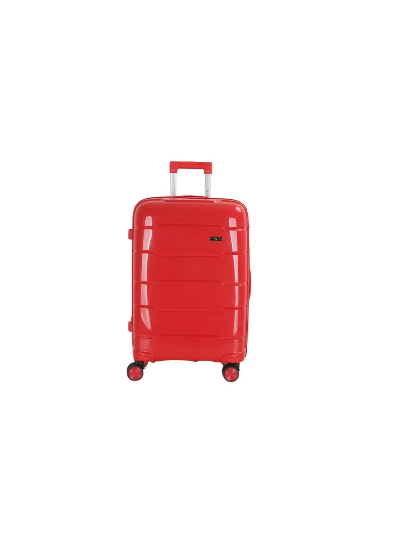 اتش تي مجموعة حقائب سفر إتش تي، من أربع قطع - حقائب متينة بهيكل صلب مع عجلات دوارة، ومقبض تلسكوبي، وسحابات مضادة للسرقة (13/20/24/28 بوصة، 13.5/49/80/116 لترًا، مجموعة سفر خفيفة الوزن، لون أحمر) - Image 3