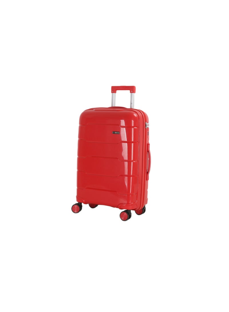 اتش تي مجموعة حقائب سفر إتش تي، من أربع قطع - حقائب متينة بهيكل صلب مع عجلات دوارة، ومقبض تلسكوبي، وسحابات مضادة للسرقة (13/20/24/28 بوصة، 13.5/49/80/116 لترًا، مجموعة سفر خفيفة الوزن، لون أحمر) - Image 4