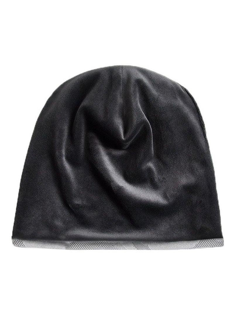 Loquat Infinity Scarf Headwear Cap Thickened Plush Beanie Hat Light Grey  - Image 2