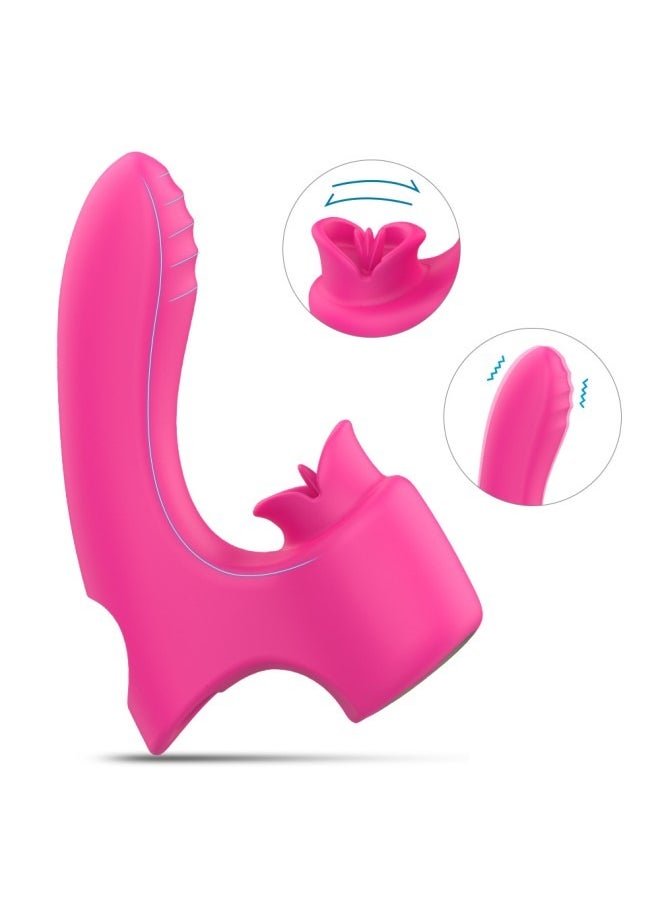 ماركة غير محددة - جهاز مساج هزاز للنساء بـ 9 ترددات قابل للشحن عبر USB، وردي - Image 1