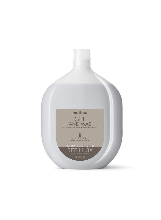 ميثود عبوة إعادة تعبئة غسول اليدين الجل الفاخر من ميثود، بنفسجي + لافندر، 34 أونصة، عبوة واحدة، قد تختلف العبوة - Image 1