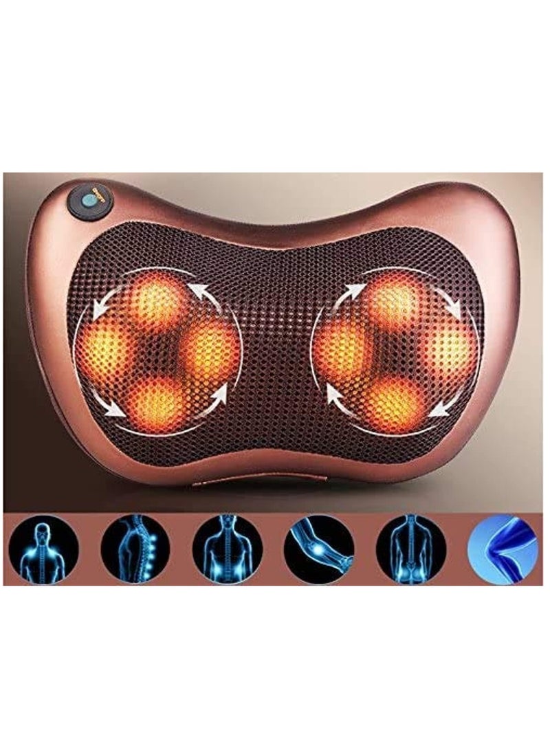 ELTRAZONE Neck Massage Pillow And Shoulders - Abdomen, Legs & Back Massager Relaxation By 8 Head With Magnet Vibrator Electric Heating Kneading Therapy - Image 2