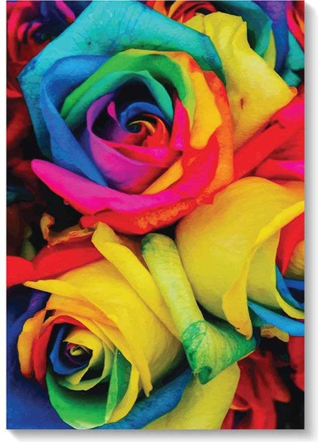 RYN Decorative Wall Art Painting Multicolour 40 x 60cm - Image 1