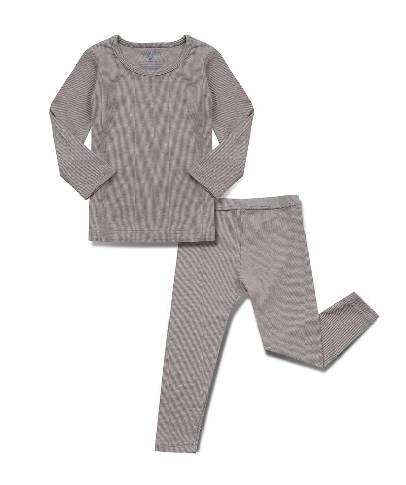 AVAUMA Baby Boys Girls Pajama Set Kids Toddler Snug fit Ribbed Sleepwear pjs for Daily Life Style (XS/Cocoa(L)) - Image 1