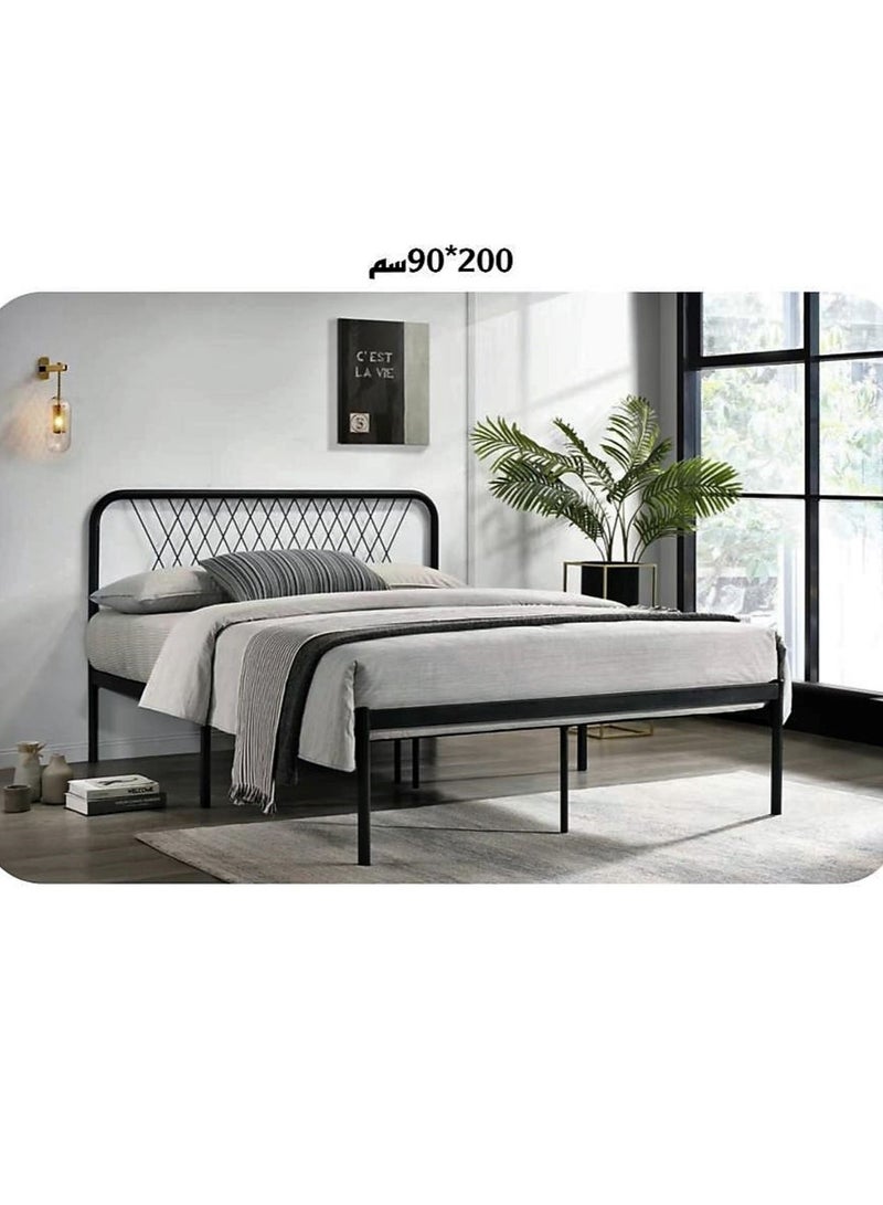 Living Steel Bed With Thick Steel Base 200*90*115cm  - Image 1